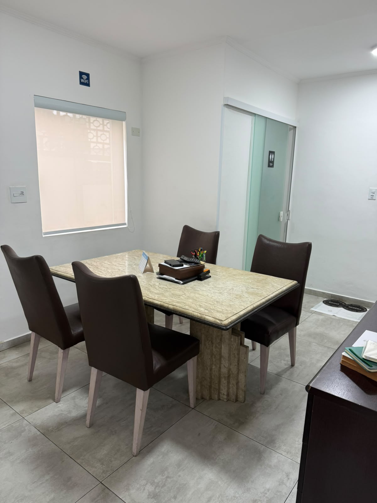 Sala de reunião da Visa House para atendimento individualizado